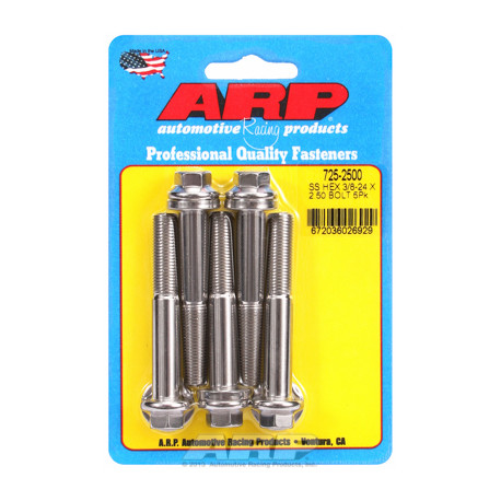 Pevnostné skrutky "3/8""-24 x 2.500 hex 7/16 SS skrutky" (5ks) | race-shop.sk