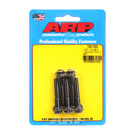 Pevnostné skrutky ARP "1/4""-28 x 1.500 12pt čierny oxid skrutky" (5ks) | race-shop.sk