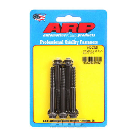 Pevnostné skrutky "1/4""-28 x 2.250 12pt čierny oxid skrutky" (5ks) | race-shop.sk