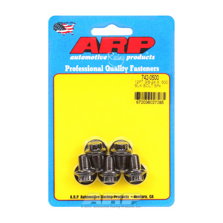 Pevnostné skrutky ARP "3/8""-24 x .500 12pt čierny oxid skrutky" (5ks) | race-shop.sk
