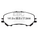 Brzdy EBC Auto Predné brzdové dosky EBC Ultimax OEM Replacement DPX3032 | race-shop.sk