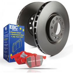 Predná sada EBC PD02KF089 - Brzdové kotúče Premium OE + brzdové dosky Redstuff Ceramic