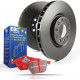 Brzdy EBC Auto Predná sada EBC PD02KF113 - Brzdové kotúče Premium OE + brzdové dosky Redstuff Ceramic | race-shop.sk