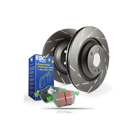 Brzdy EBC Auto Predná sada EBC PD06KF543 - Brzdové kotúče Ultimax Grooved + brzdové dosky Greenstuff | race-shop.sk