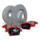 Brzdy EBC Auto Predná sada EBC PD07KF223 - Brzdové kotúče Ultimax Grooved + brzdové dosky Redstuff Ceramic | race-shop.sk