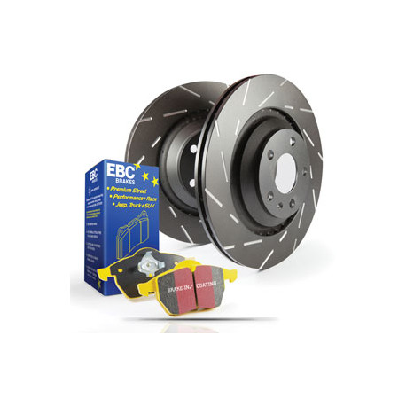 Brzdy EBC Auto Predná sada EBC PD08KF159 - Brzdové kotúče Ultimax Grooved + brzdové dosky Yellowstuff | race-shop.sk