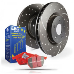 Predná sada EBC PD12KF132 - Brzdové kotúče Turbo Grooved + brzdové dosky Redstuff Ceramic