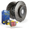 Predná sada EBC PD13KF107 - Brzdové kotúče Turbo Grooved + brzdové dosky Yellowstuff 