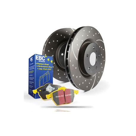 Brzdy EBC Auto Predná sada EBC PD13KF158 - Brzdové kotúče Turbo Grooved + brzdové dosky Yellowstuff | race-shop.sk