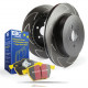 Brzdy EBC Auto Predná sada EBC PD18KF091 - Brzdové kotúče BSD Grooved + brzdové dosky Yellowstuff | race-shop.sk