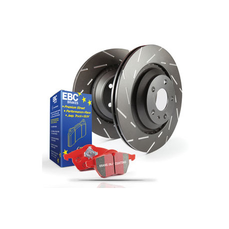 Brzdy EBC Auto Zadná sada EBC PD07KR097 - Brzdové kotúče Ultimax Grooved + brzdové dosky Redstuff Ceramic | race-shop.sk