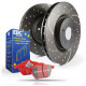 Brzdy EBC Auto Zadná sada EBC PD12KR190 - Brzdové kotúče Turbo Grooved + brzdové dosky Redstuff Ceramic | race-shop.sk