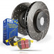 Brzdy EBC Auto Zadná sada EBC PD13KR263 - Brzdové kotúče Turbo Grooved + brzdové dosky Yellowstuff | race-shop.sk