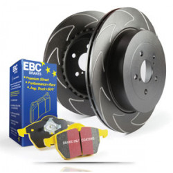 Zadná sada EBC PD18KR011 - Brzdové kotúče BSD Grooved + brzdové dosky Yellowstuff