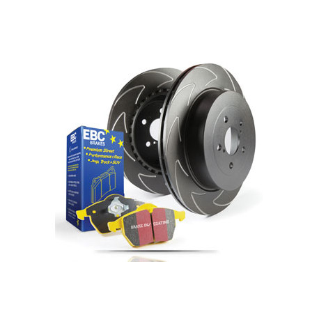 Brzdy EBC Auto Zadná sada EBC PD18KR063 - Brzdové kotúče BSD Grooved + brzdové dosky Yellowstuff | race-shop.sk