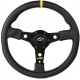 Volanty 3 ramenný športový volant Luisi Racing Corsa, 350mm, semiš, 38mm odsadenie, čierna/žltá | race-shop.sk