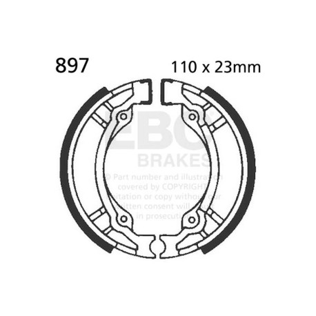 Brzdy EBC Moto EBC Brzdové čeľuste Plain 897 | race-shop.sk