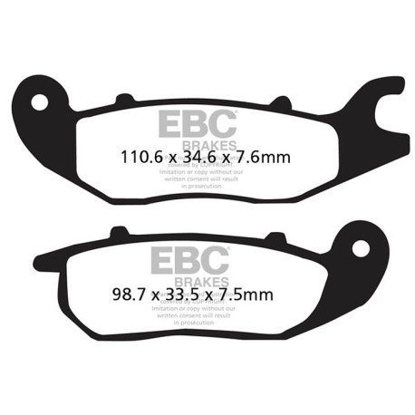 Brzdy EBC Moto EBC Brzdové obloženie Organic FA FA375 | race-shop.sk