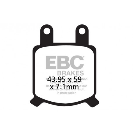 Brzdy EBC Moto EBC Brzdové obloženie  Organic FA209/2 | race-shop.sk
