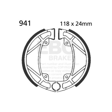 Brzdy EBC Moto EBC Predné brzdové čeľuste Plain 941 | race-shop.sk