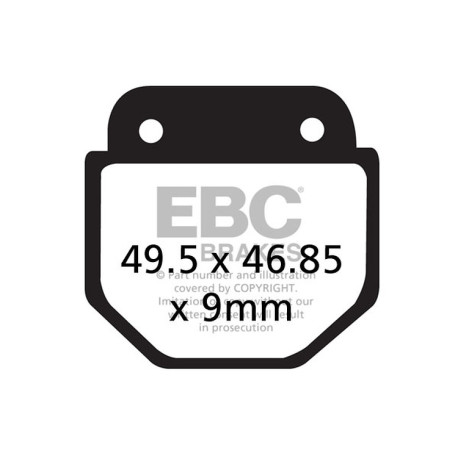 Brzdy EBC Moto EBC Brzdové obloženie Organic FA FA486 | race-shop.sk