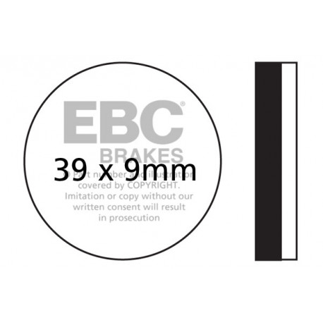 Brzdy EBC Moto EBC Brzdové obloženie&nbsp; Organic FA100 | race-shop.sk