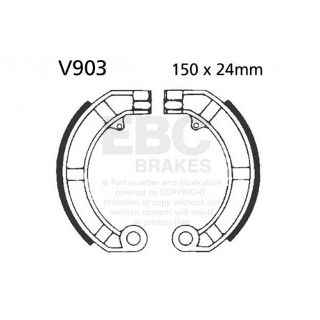 Brzdy EBC Moto EBC Brzdové čeľuste Organic V903 | race-shop.sk