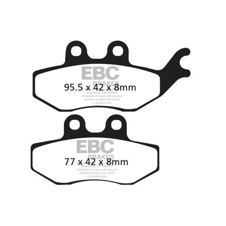Brzdy EBC Moto EBC Brzdové obloženie Organic FA FA374 | race-shop.sk