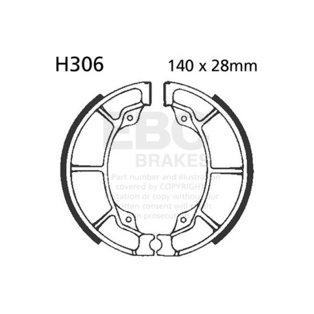 Brzdy EBC Moto EBC Brzdové čeľuste Plain H306 | race-shop.sk
