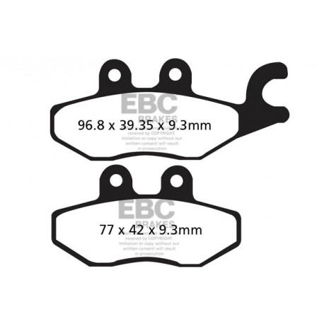 Brzdy EBC Moto EBC Brzdové obloženie&nbsp; Organic SFA418 | race-shop.sk
