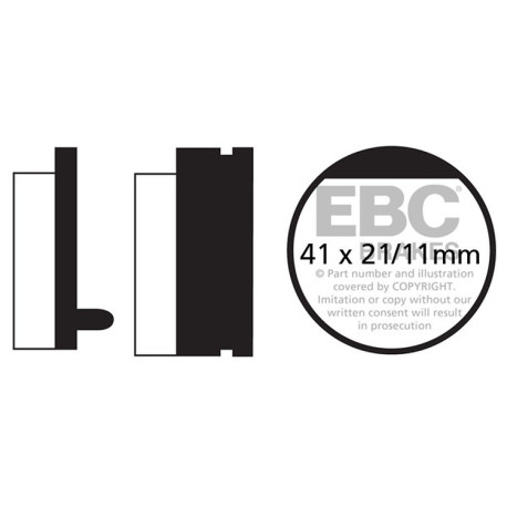 Brzdy EBC Moto EBC Brzdové obloženie Organic FA FA052 | race-shop.sk