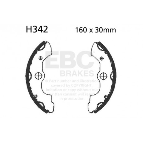 Brzdy EBC Moto EBC Brzdové čeľuste Organic H342 | race-shop.sk