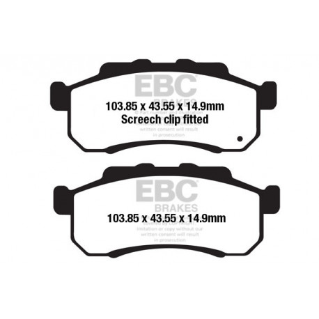 Brzdy EBC Moto EBC Brzdové obloženie&nbsp; Organic FA712TT | race-shop.sk