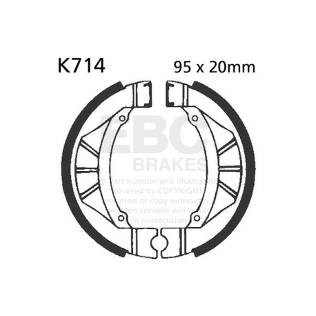 Brzdy EBC Moto EBC Brzdové čeľuste Plain K714 | race-shop.sk