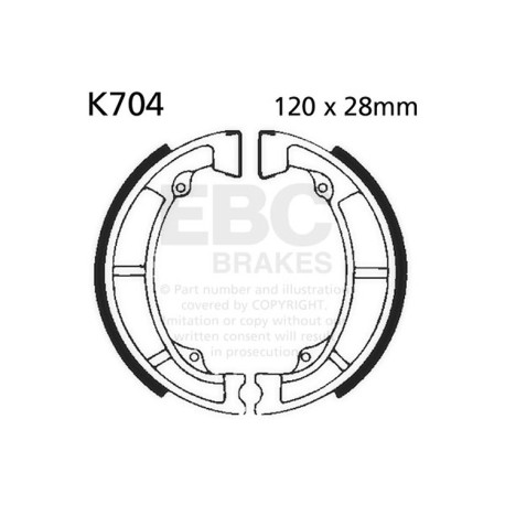 Brzdy EBC Moto EBC Brzdové čeľuste Plain K704 | race-shop.sk