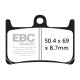 Brzdy EBC Moto EBC Brzdové obloženie  Organic FA380 | race-shop.sk