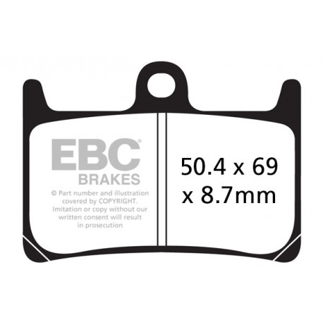 Brzdy EBC Moto EBC Brzdové obloženie  Organic FA380 | race-shop.sk