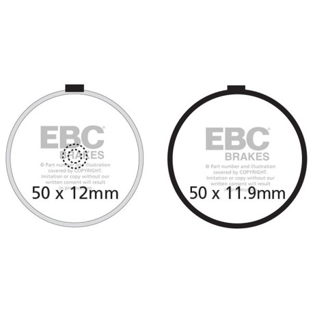 Brzdy EBC Moto EBC Brzdové obloženie Organic FA FA038 | race-shop.sk