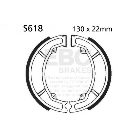 Brzdy EBC Moto EBC Brzdové čeľuste Organic S618 | race-shop.sk