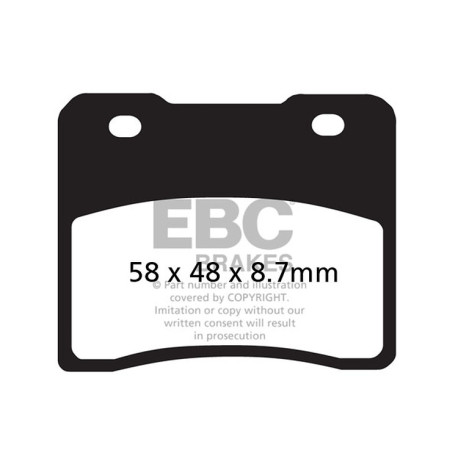 Brzdy EBC Moto EBC Brzdové obloženie Organic FA FA102 | race-shop.sk