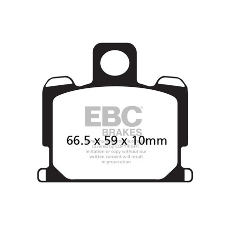 Brzdy EBC Moto EBC Brzdové obloženie Organic FA FA070 | race-shop.sk