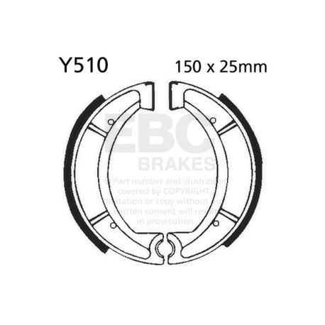Brzdy EBC Moto EBC Brzdové čeľuste Plain Y510 | race-shop.sk