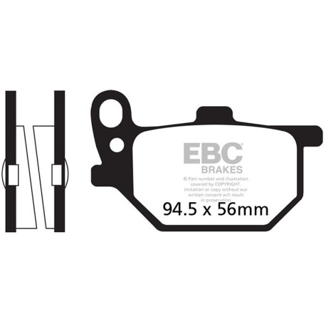 Brzdy EBC Moto EBC Brzdové obloženie Organic FA FA041 | race-shop.sk