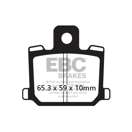 Brzdy EBC Moto EBC Brzdové obloženie Organic FA FA064 | race-shop.sk