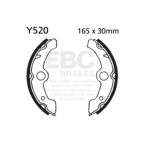 Brzdy EBC Moto EBC Brzdové čeľuste Plain Y520 | race-shop.sk