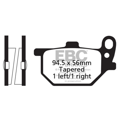 Brzdy EBC Moto EBC Brzdové obloženie Organic FA FA061 | race-shop.sk