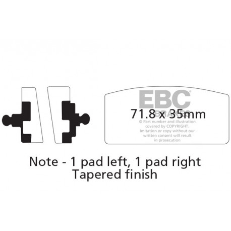 Brzdy EBC Moto EBC Brzdové obloženie&nbsp; Semi-Sintered FA022V | race-shop.sk