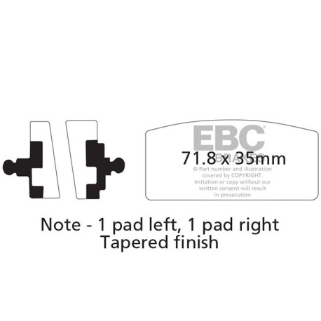 Brzdy EBC Moto EBC Brzdové obloženie V Semi-Sintered FA022V | race-shop.sk