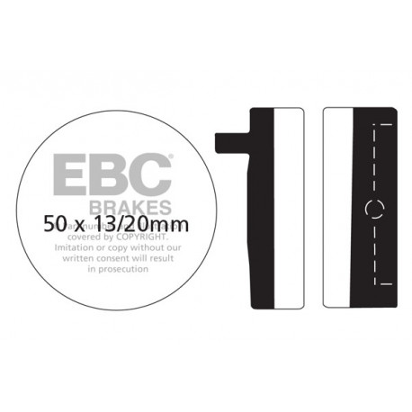 Brzdy EBC Moto EBC Brzdové obloženie&nbsp; Semi-Sintered FA012V | race-shop.sk