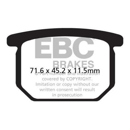 Brzdy EBC Moto EBC Brzdové obloženie V Semi-Sintered FA065V | race-shop.sk